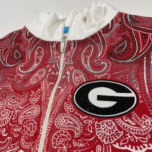 P. Michael Georgia Bulldogs Jacket Womens L Zip Rhinestone Paisley Made in USA